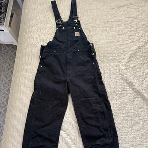 Carhartt Black Canvas Carpenter Overalls